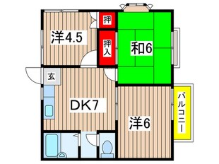 メゾン若宮の物件間取画像